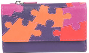 Ladies jigsaw design large purse