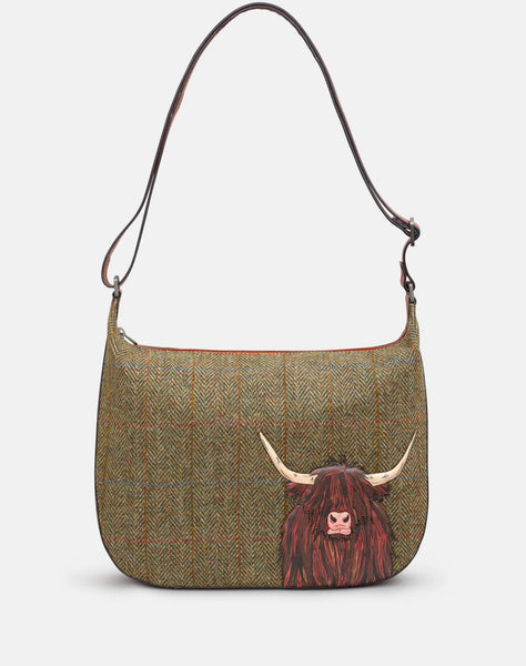 Highland Cow Hobo Bag