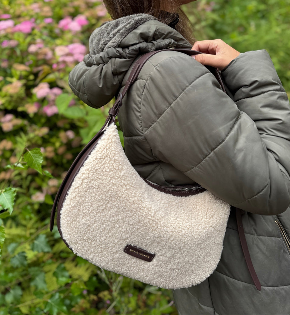 Faux Sheepskin Shoulder Bag CM8608
