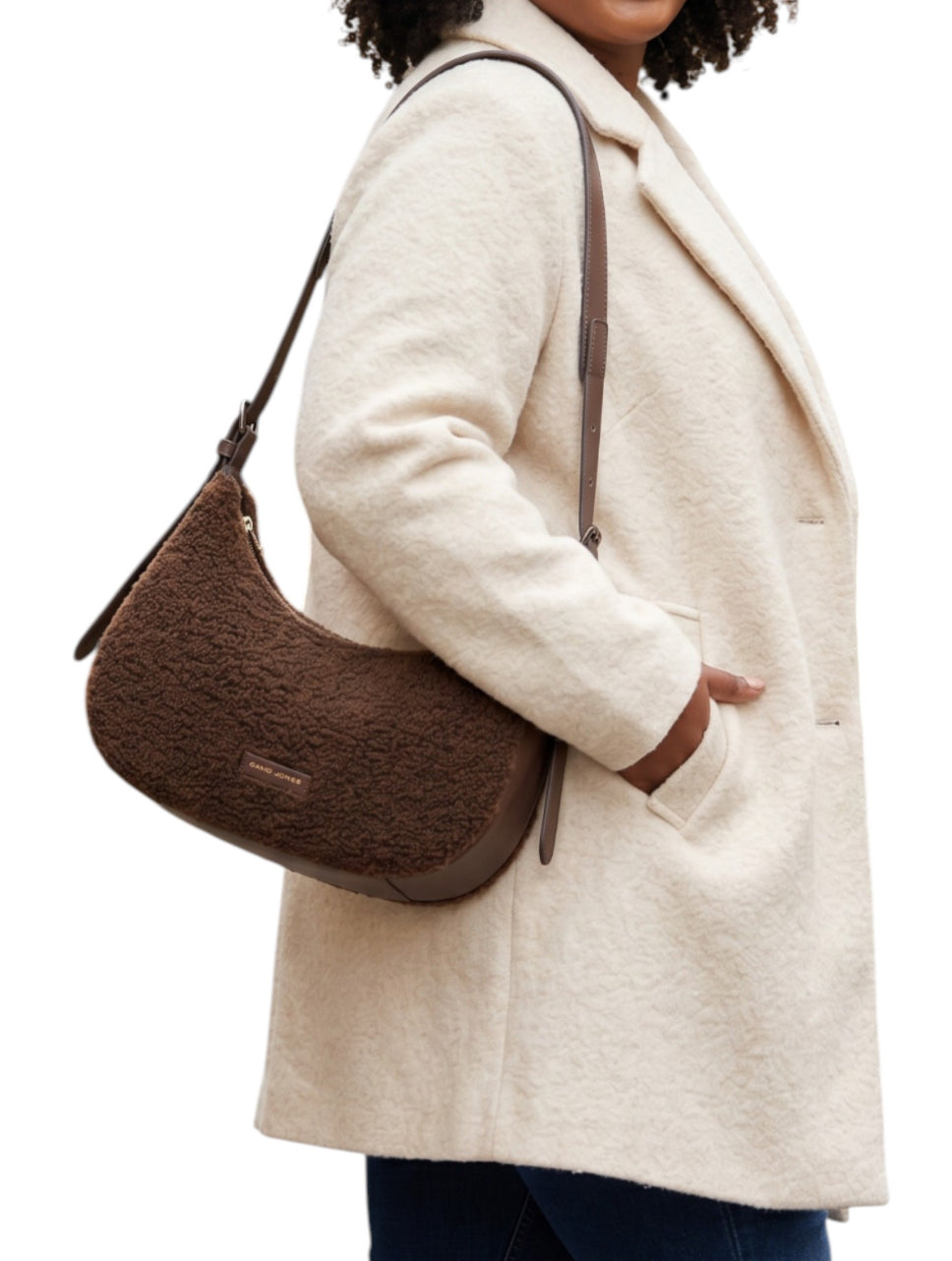 Faux Sheepskin Shoulder Bag CM8608