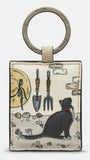 Country Cottage Black Cat Keyring