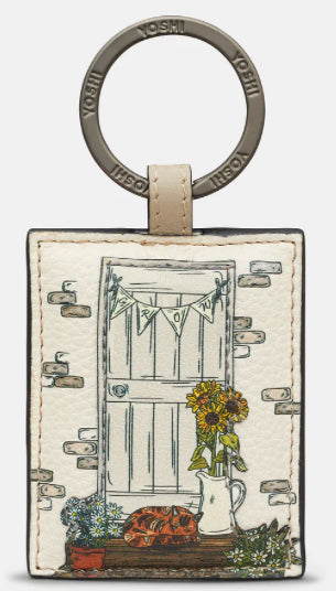 Country Cottage Doorway Keyring