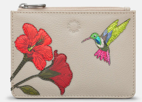 Petal and Feathers leather purse