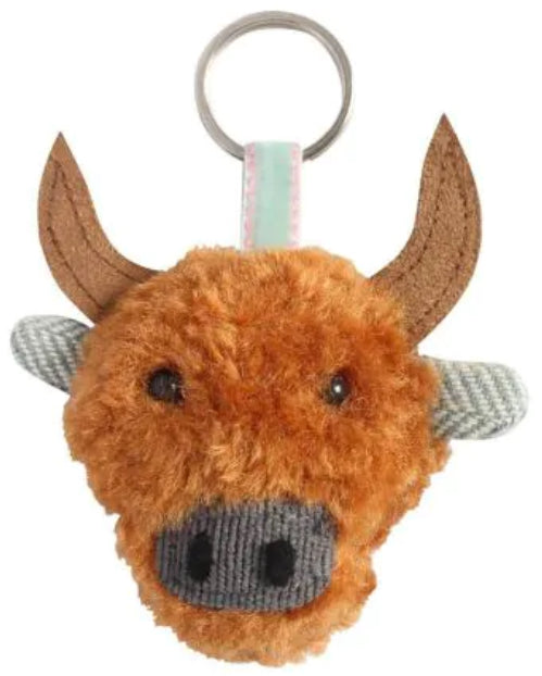 Earth Squared Highland Cow Keyrings