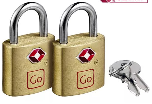 TSA Brass Key Twin Padlocks