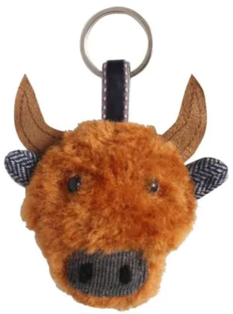 Earth Squared Highland Cow Keyrings