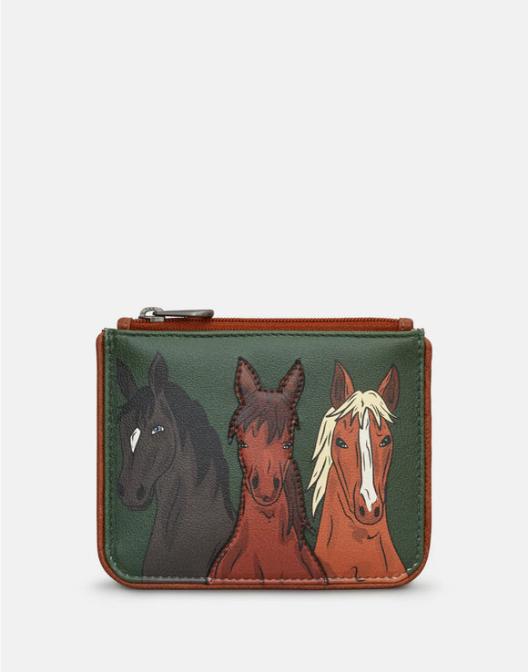 Herd of Horses Zip Top Coin Purse