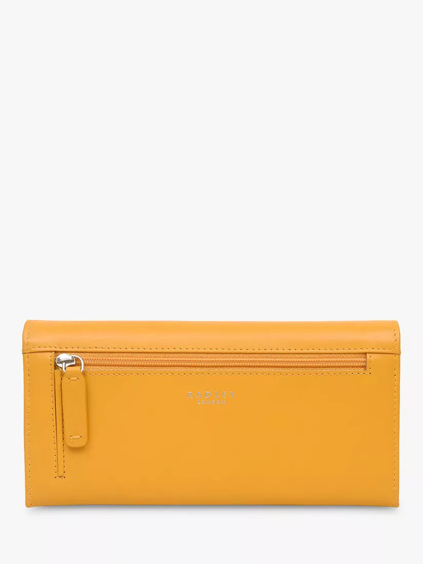 Radley Large Leather Zip Around Matinee Purse Wallet Heritage Dog Outline in Blue Radley Large Leather Zip Around Matinee Purse Wallet Heritage Dog Outline in Blue