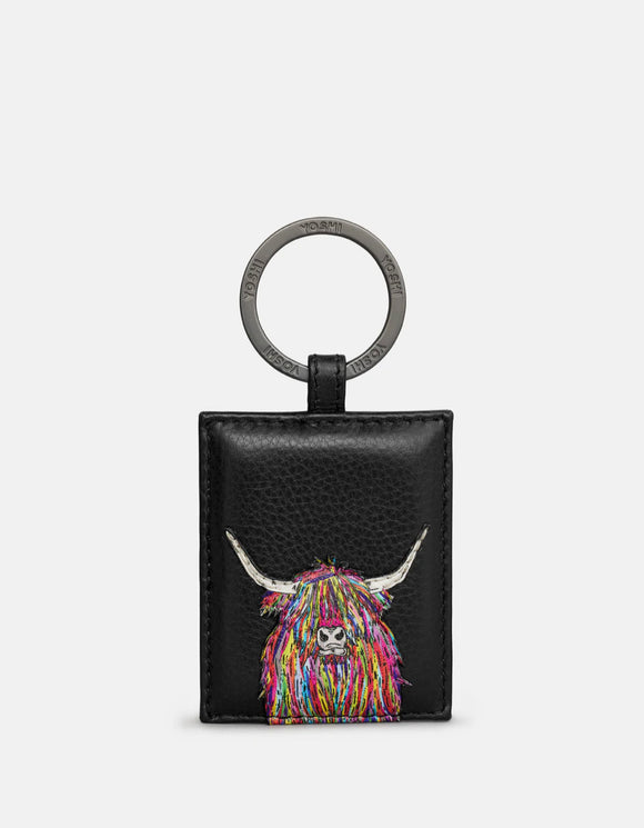 Rainbow Highland Cow Keyring