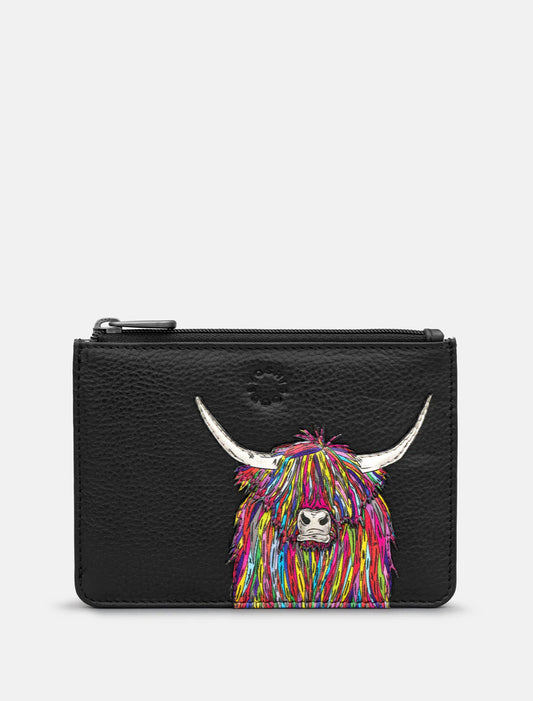 Rainbow Highland Cow Coin Purse