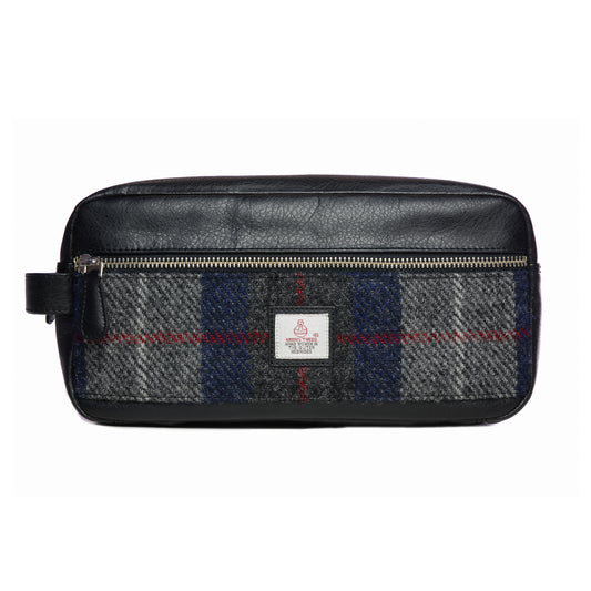 Wash Bag with Harris Tweed