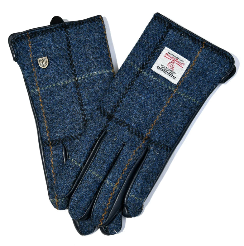 Harris Tweed Leather Gloves