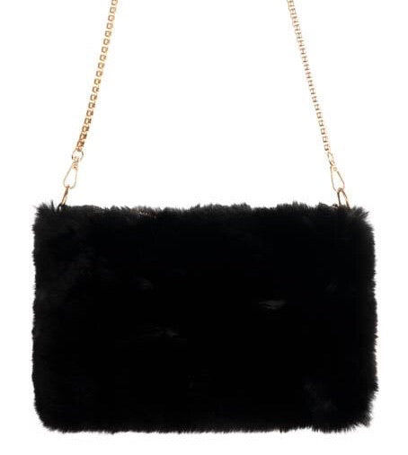 Fur Bag with Chain Strap