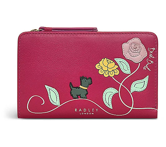 New Radley London Get Up And Go Large Bifold Wallet ~ Bright Pink | eBay