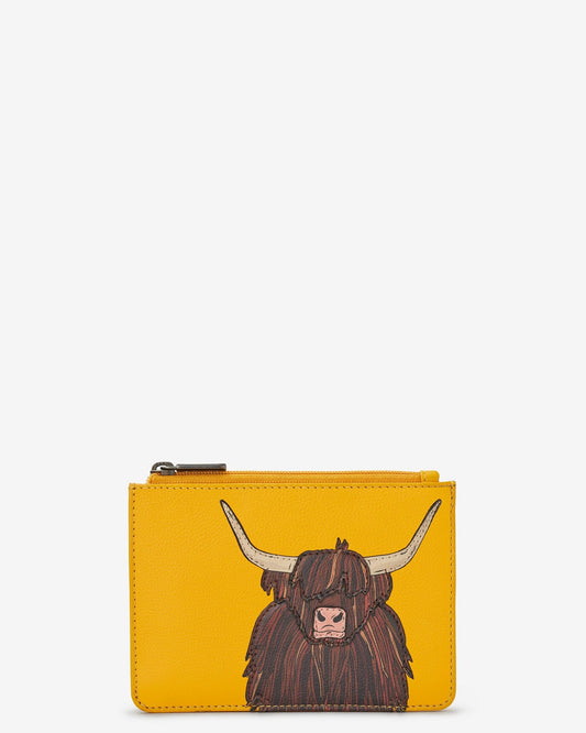 Highland Cow Zip Top Purse