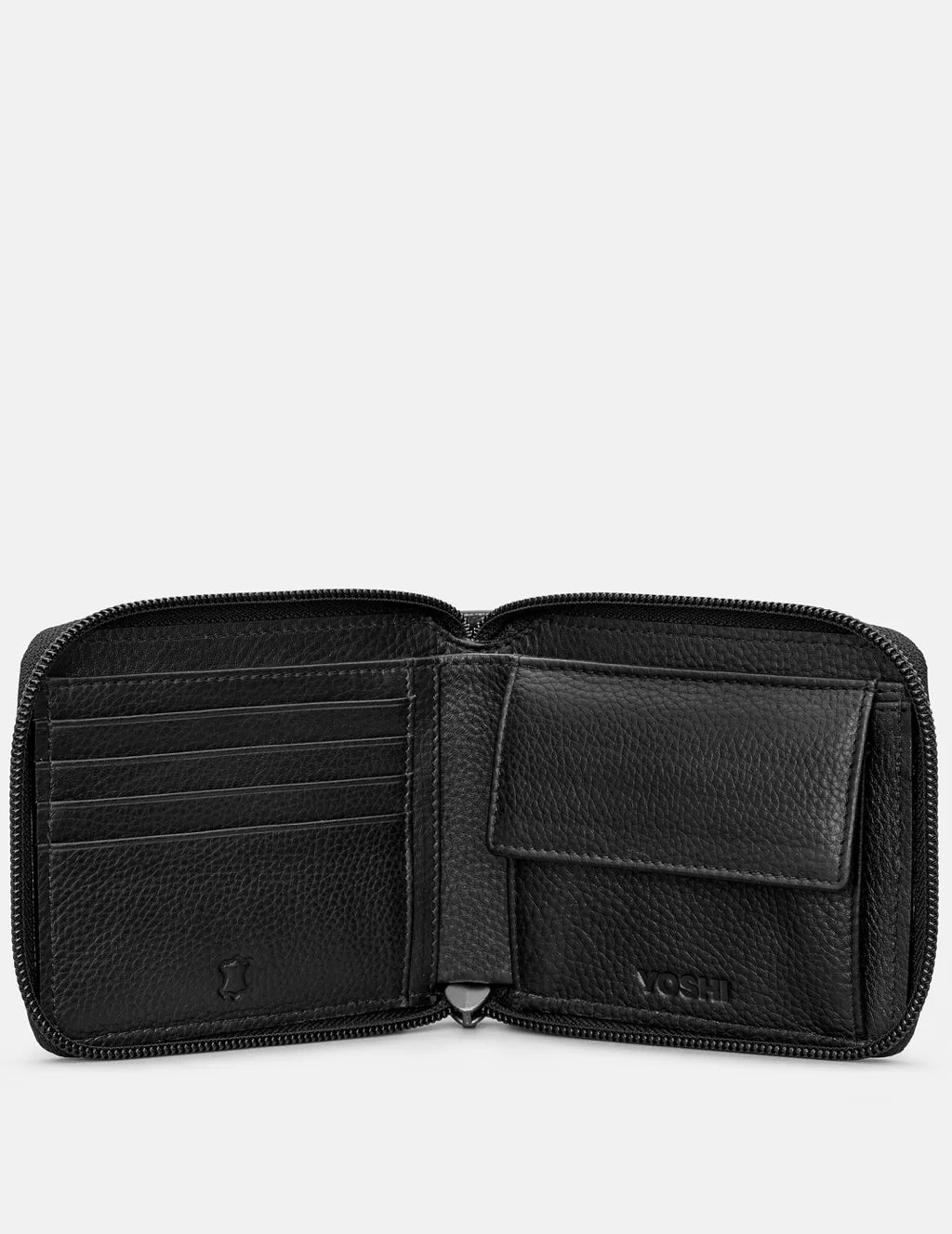 Black Zip Around Wallet